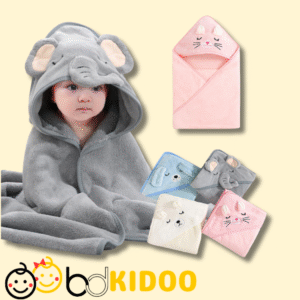 Baby Hooded Towel Blanket – Ultra Soft Cotton Bath Wrap for Newborn & Kids