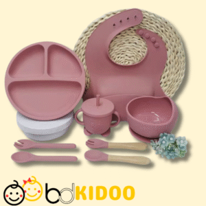 Premium Silicone Baby Feeding Set – 8Pcs Complete Mealtime Solution