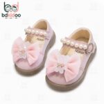 Pearl Bow Baby Shoes - Image 5