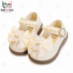 Pearl Bow Baby Shoes