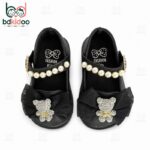Pearl Bow Baby Shoes - Image 3