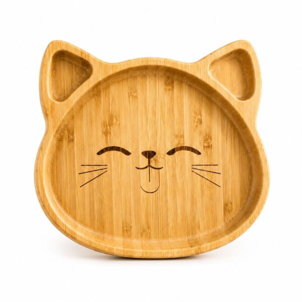 Bamboo Baby Plate Cat Shape