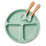 Bdkidoo Silicone Divided Plate with Spoon & Fork - Image 4