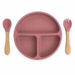 Bdkidoo Silicone Divided Plate with Spoon & Fork - Image 5