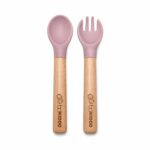 Bamboo Silicone Spoon & Fork Set - Image 2