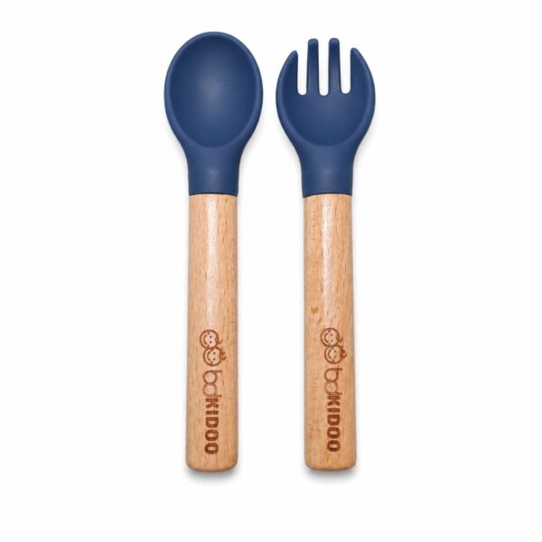 Bamboo Silicone Spoon & Fork Set